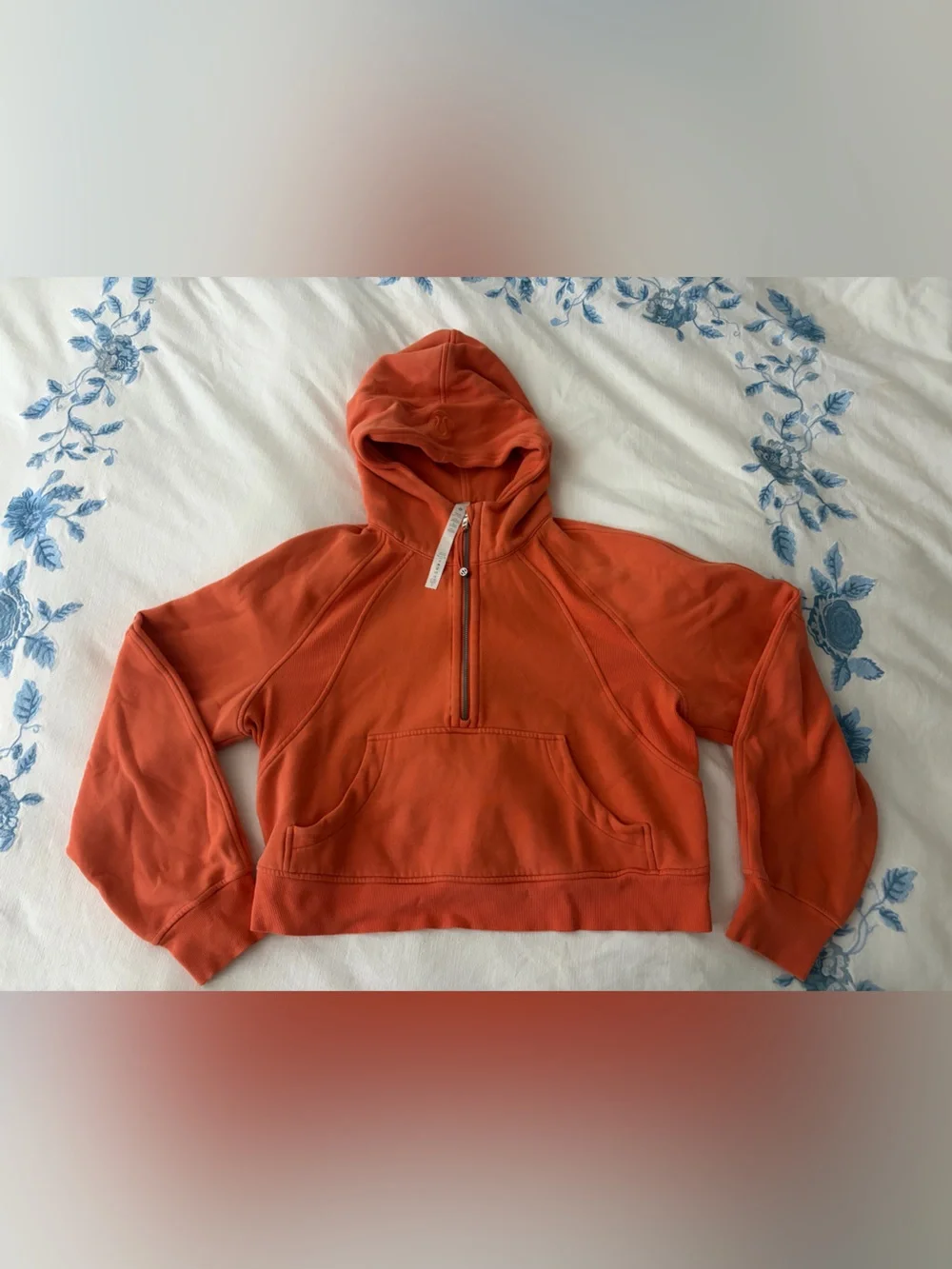 lululemon athletica Orange Scuba Half-Zip Hoodie